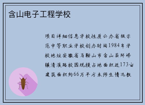 含山电子工程学校